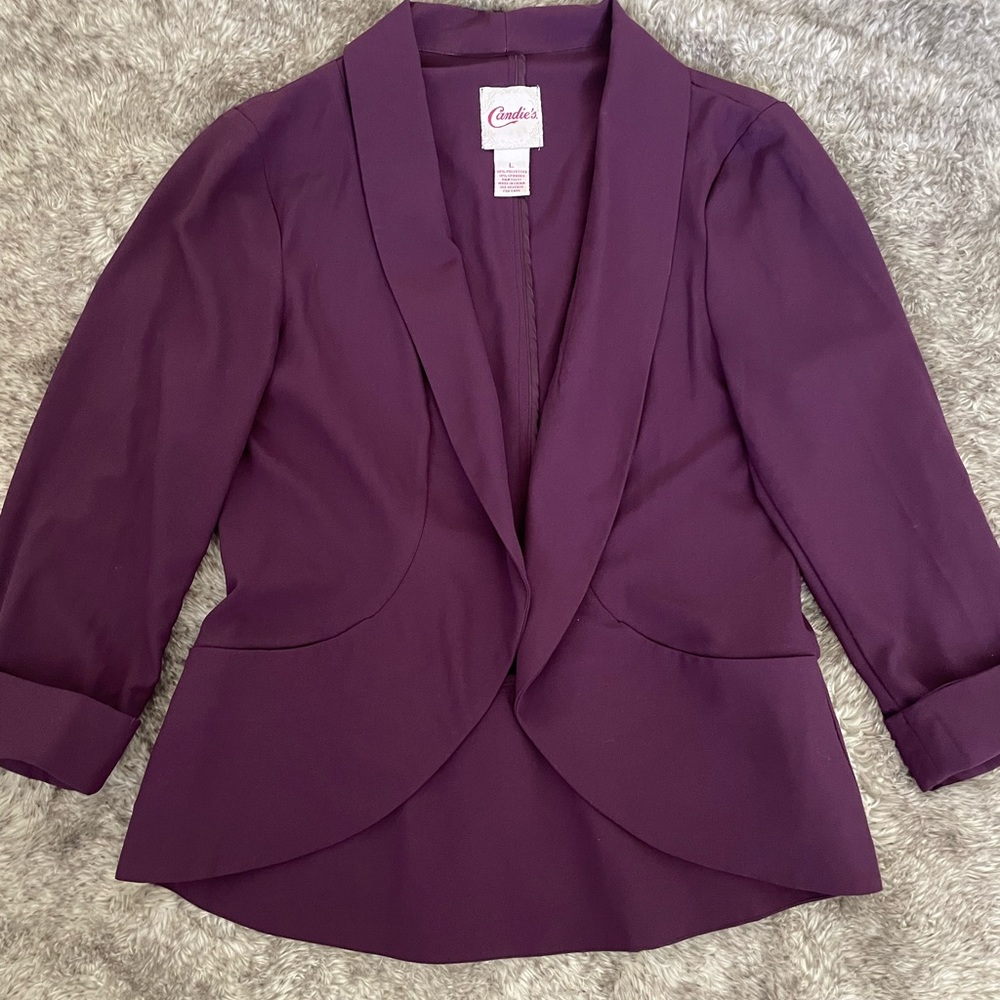 Candies, purple blazer , size L
